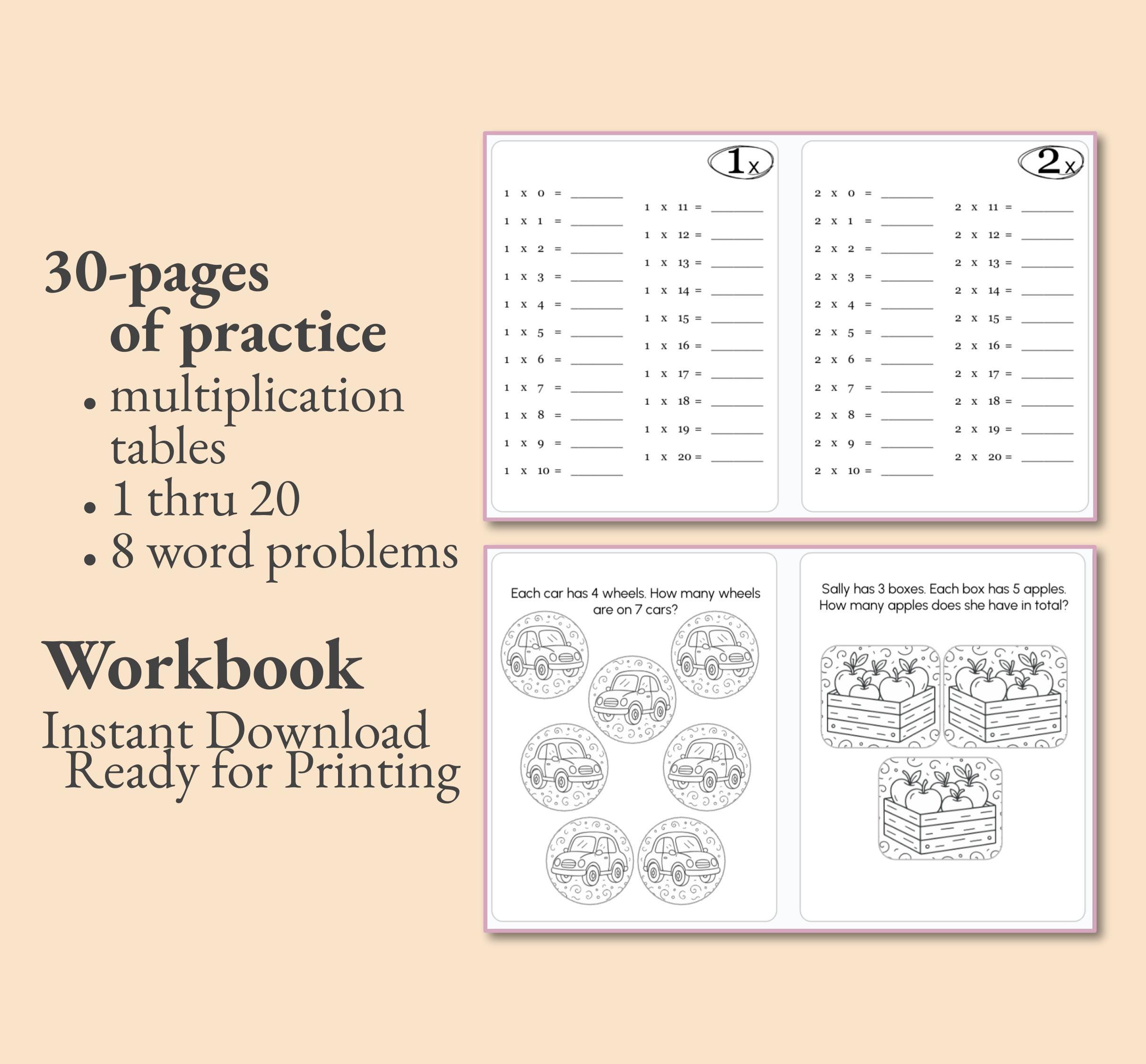 Mutliplication Practices Beginner Mathematics Workbook: 30-pages of Multiplication Practices ...