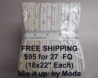 Mix it up 27 FQ Bundle Fat quarters (each 18x22)   -FREE Shipping-   by Moda 100% Cotton NEW Fabric
