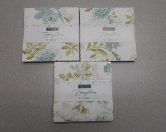 Honeybloom Soft Floral  THREE 5" Charm Packs 126 squares Total -FREE shipping-   100% Cotton NEW By Moda by 3 Sisters