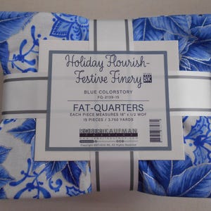 Holiday Flourish Festive Finery 15 FQ Bundle Fat quarters (each 18x22)  -FREE Shipping- by Robert Kaufman 100% Cotton NEW Fabric
