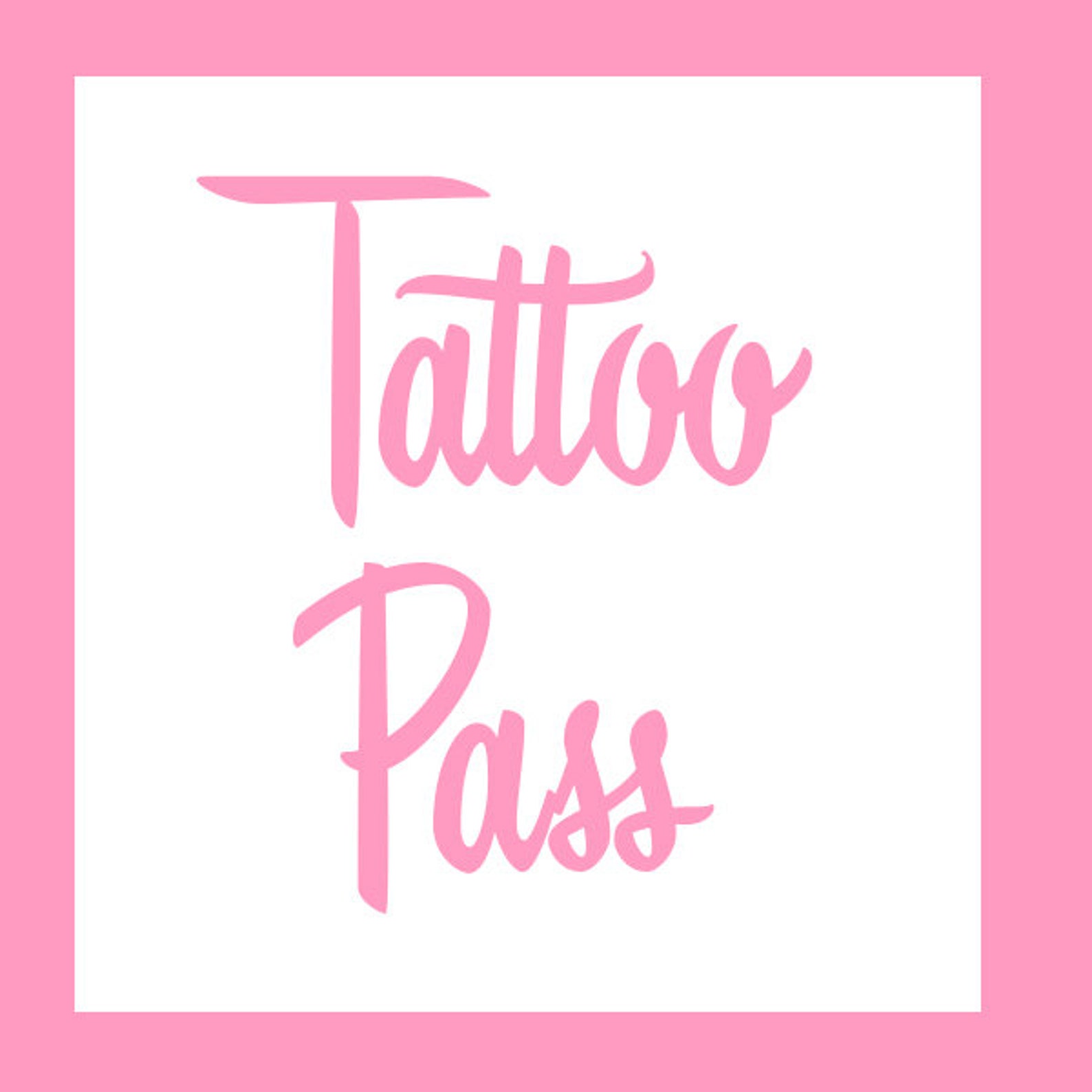 Tattoo Pass/permission and 5x7 Art Print - Etsy