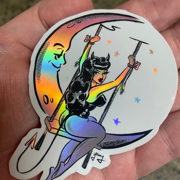 Tied up di cut sticker -  Holographic