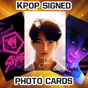 Kpop Signed Photo Cards - Holographic