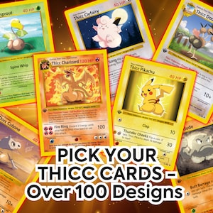 Cada cartão personalizado Thicc - Escolha o seu próprio - Holográfico