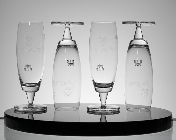 Crystal Glasses, Set of 4 Retro Cocktail Glasses, Tailgate Party