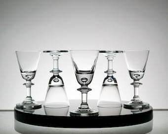 Wine Glass Set, Hadeland of Norway, MCM Petit cocktail glass Set, Vintage, Set of 5