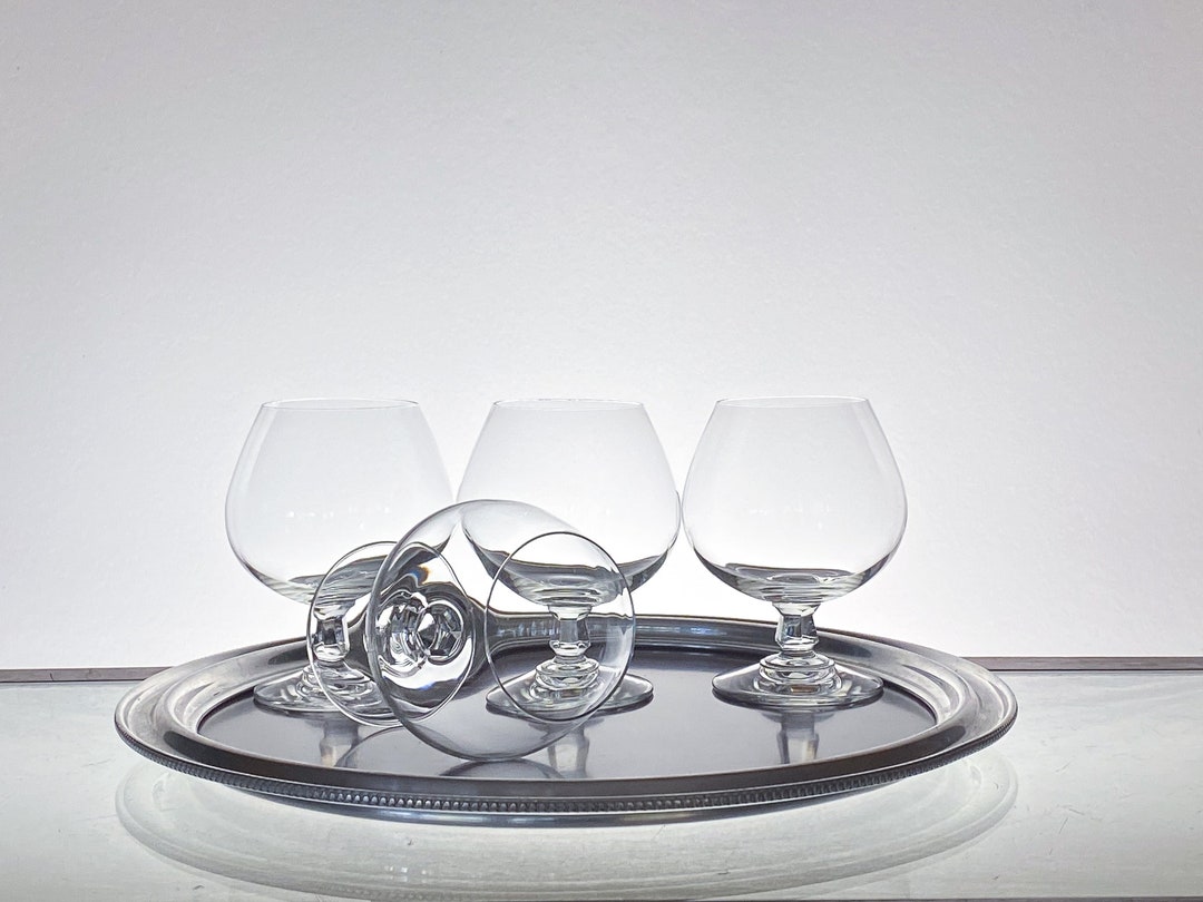 Vintage Crystal Snifter Glass Set Crystal Cognac Glasses VTG Etsy