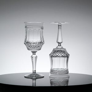 Vintage Fine Crystal Galway, Set of 2  Wine Crystal Glassware VTG, Holiday Party Anniversary Brunch Vintage Glassware