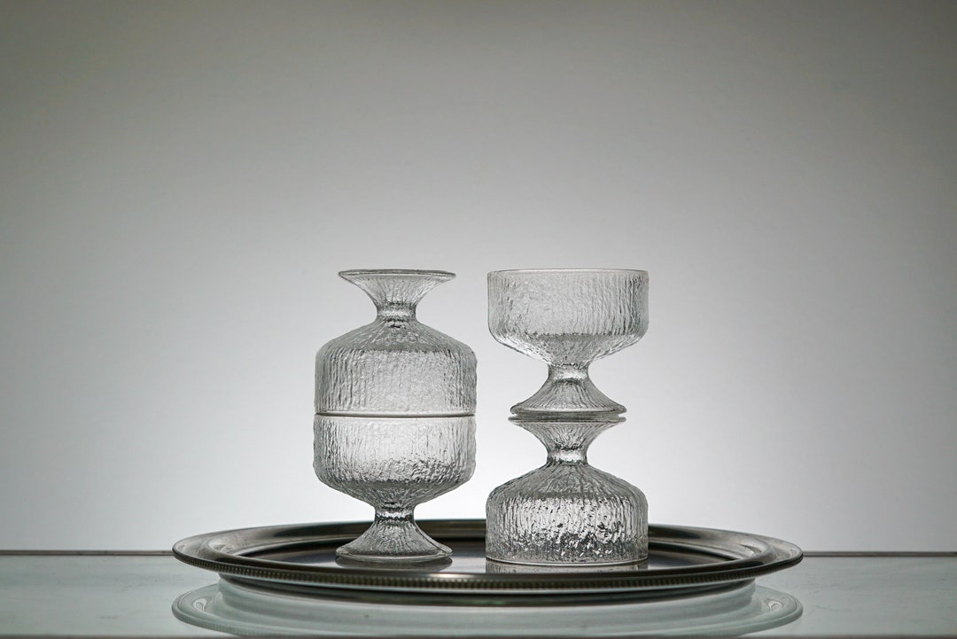 Vintage Glasses -cocktail Glass - Footed Dessert Bowls - Pressed ...