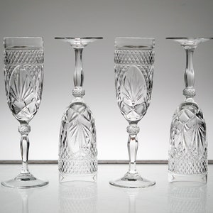 Vintage Glassware Mimosa Set of 4 Cocktail Barware Retro Glass Anniversary Gift Wedding