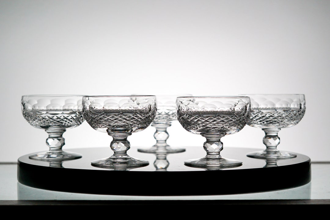 Waterford Crystal Collen Short Stem Glassware Set of 5, Ireland Hand