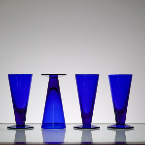 Cobalt Blue Glassware - Etsy