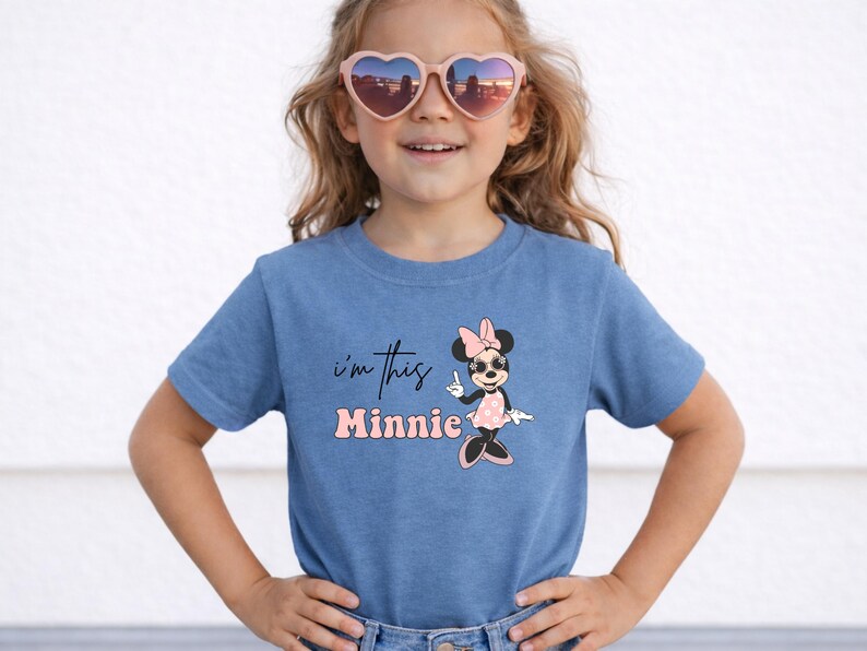 Camiseta de cumpleaños para niños pequeños "Soy esta Minnie", Camiseta de cumpleaños de Minnie Mouse, Camiseta de Minnie para niños de un año, Camiseta de viaje de cumpleaños de Disney imagen 12