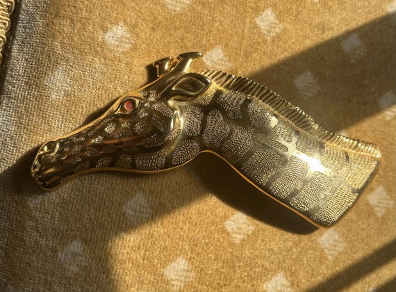 Vintage Signed Dottie Smith Statement Runway Gold… - image 1