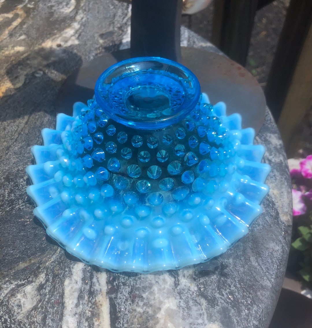 ヴィンテージ ミッドセンチュリー フェントン ブルー オパールセント