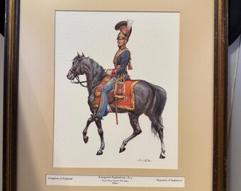 Color Lithograph - Royal Horse Guards / Kingdom of England 1814