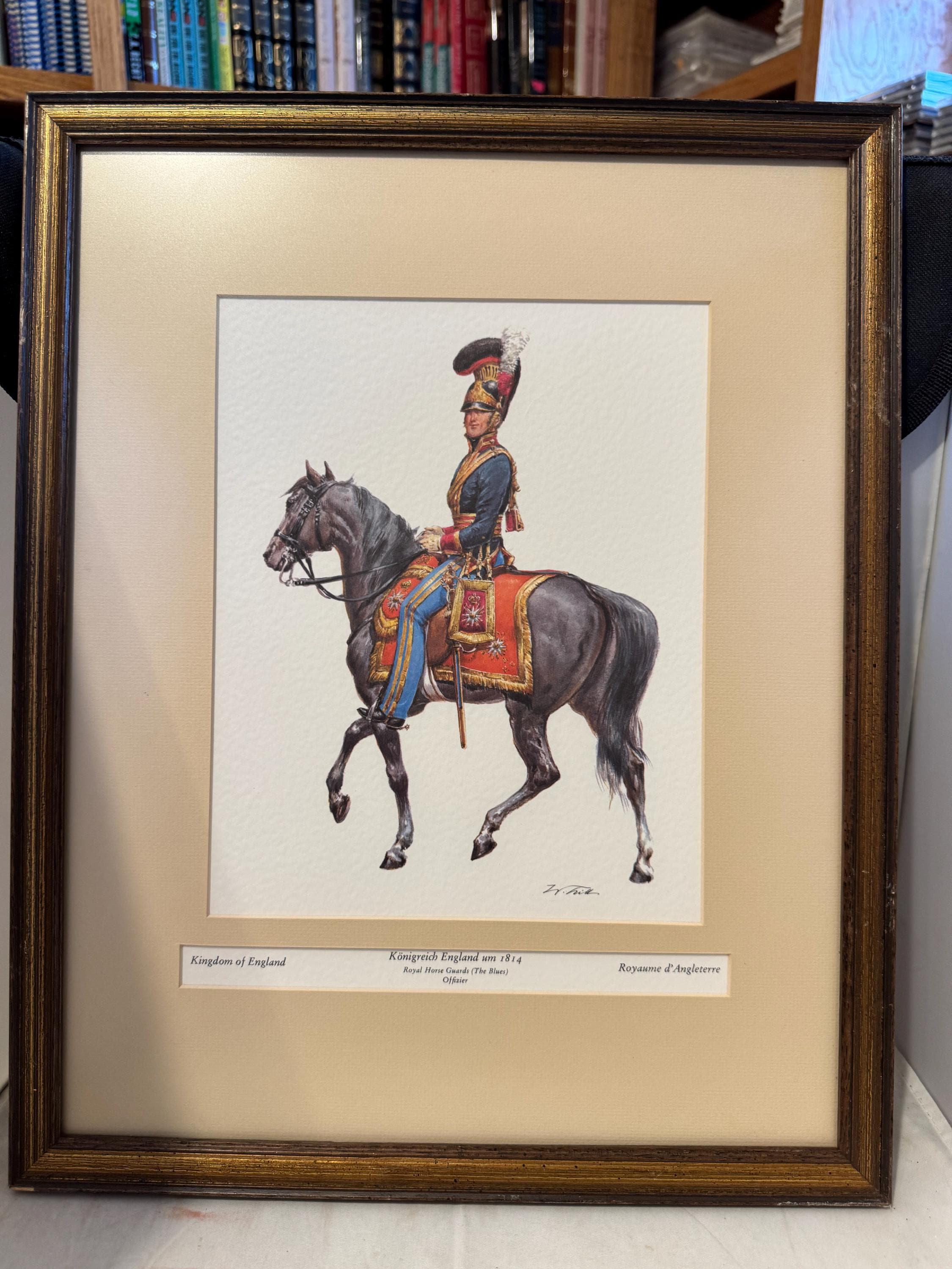 Color Lithograph - Royal Horse Guards / Kingdom of England 1814