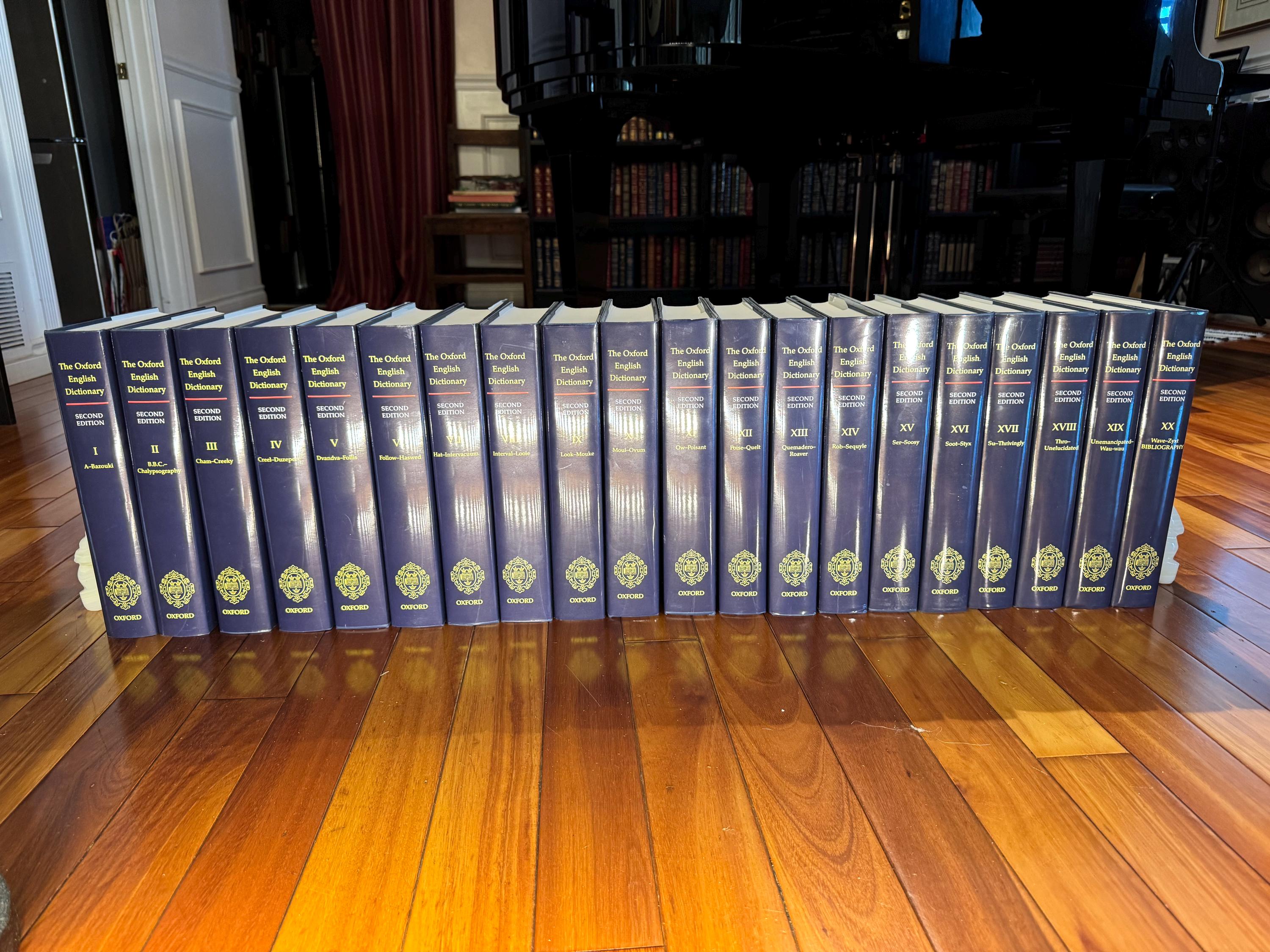 The Oxford English Dictionary Second Edition - Complete Set of 20