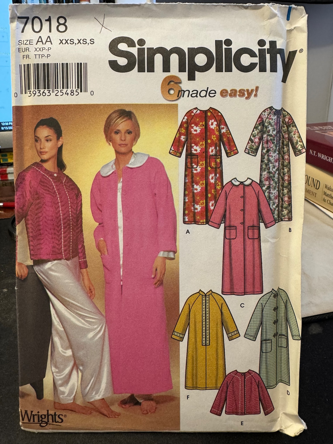 Simplicity Robe Pattern Simplicity Pattern 7018 - Misses' Robe in Two Lengths and Bed Jacket ...