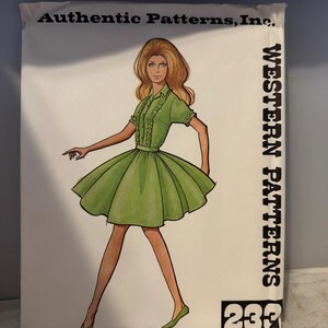 Authentic Patterns Western Patterns - Ladies Two-Piece Square Dance Outfit Skirt & Blouse - Uncut