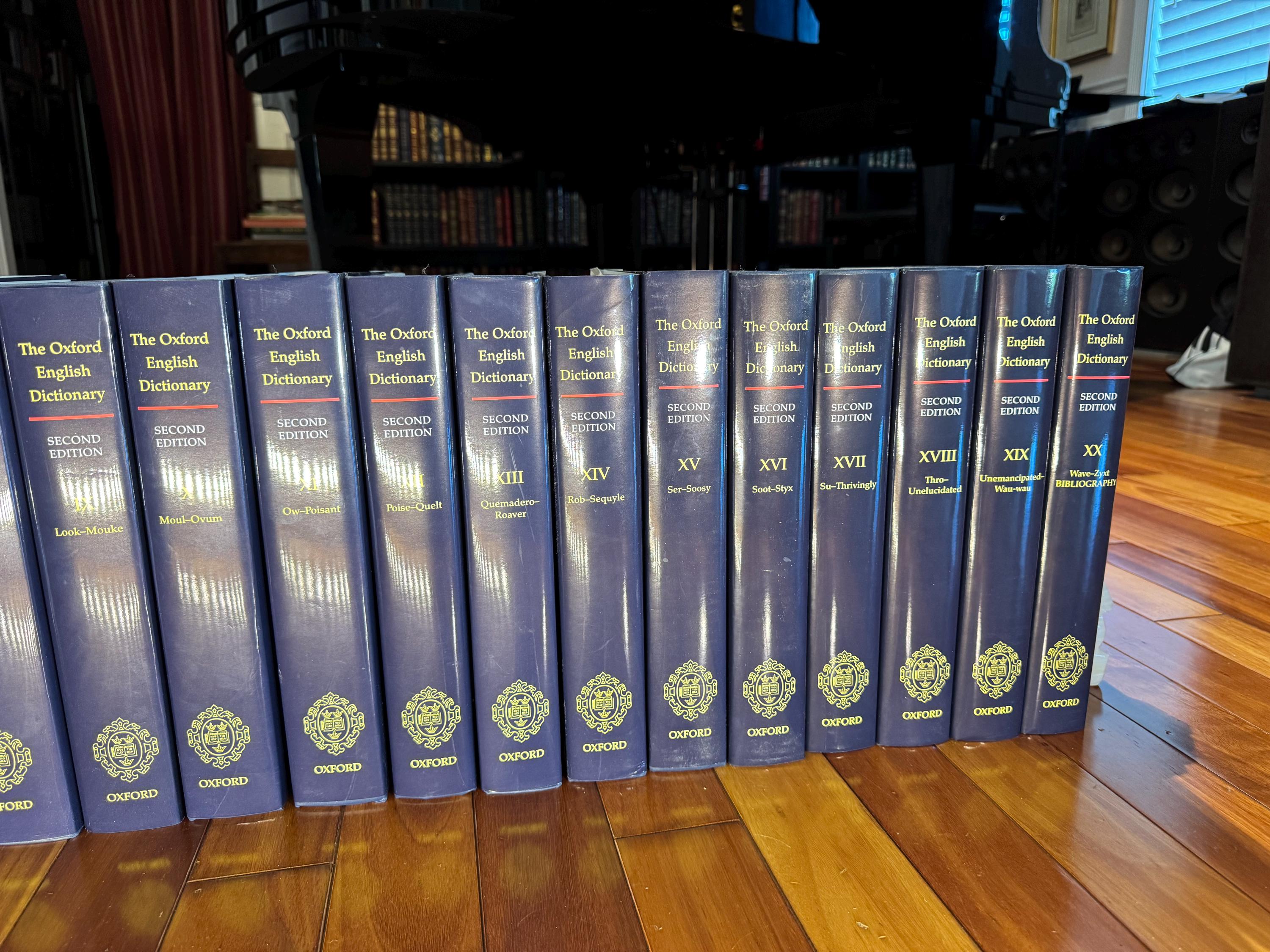 The Oxford English Dictionary Second Edition - Complete Set of 20