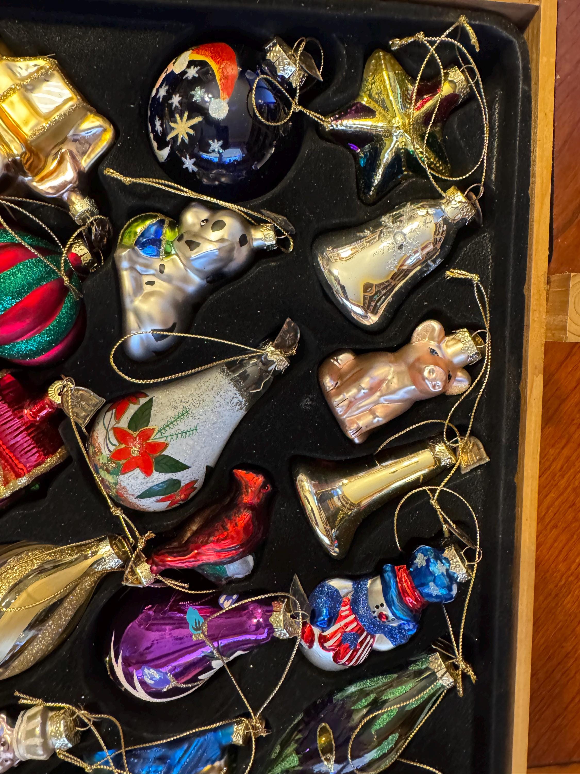 Set of 39 Thomas Pacconi Christmas Ornaments in the Original Box Set of 39 Thomas Pacconi Christmas Ornaments in the Original Box