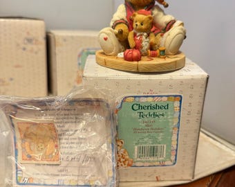 Cherished Teddies 141135 - Meri - Elf Sewing Bear Figurine - Etsy
