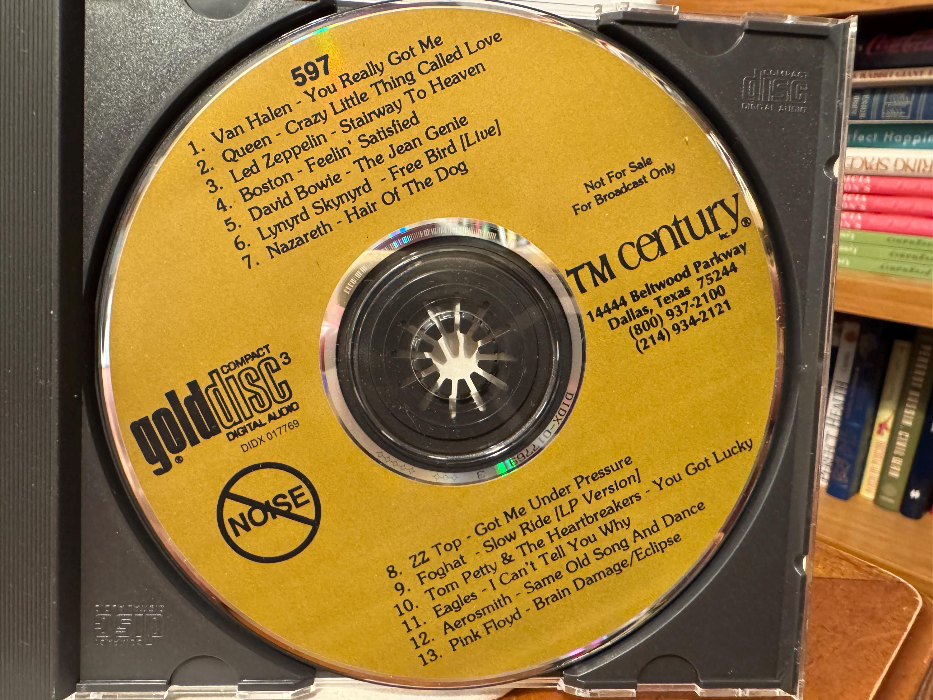 TM Century Gold Disc 597 - Van Halen/queen/led Zeppelin/lynyrd