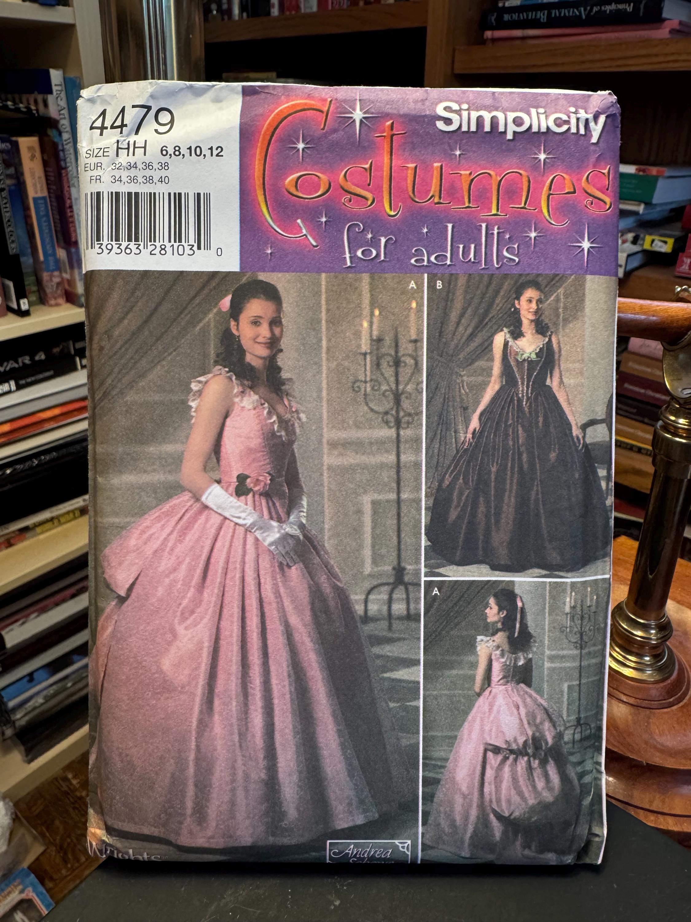 Simplicity Pattern 4479 Size HH 6,8,10,12 - Costumes for Adults