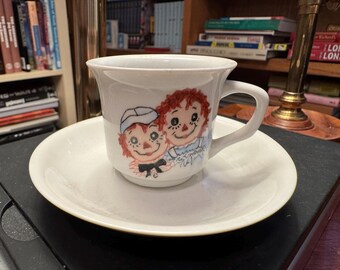 Raggedy Ann & Andy Miniature Children Cup and Saucer