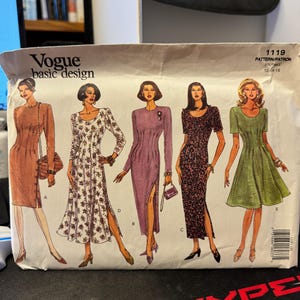 Vogue Pattern 1119 Size 12-14-16 - Misses' Dress - Uncut