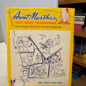Aunt Martha&#39;s Hot Iron Transfers - Playful Cocker Puppy - 3052