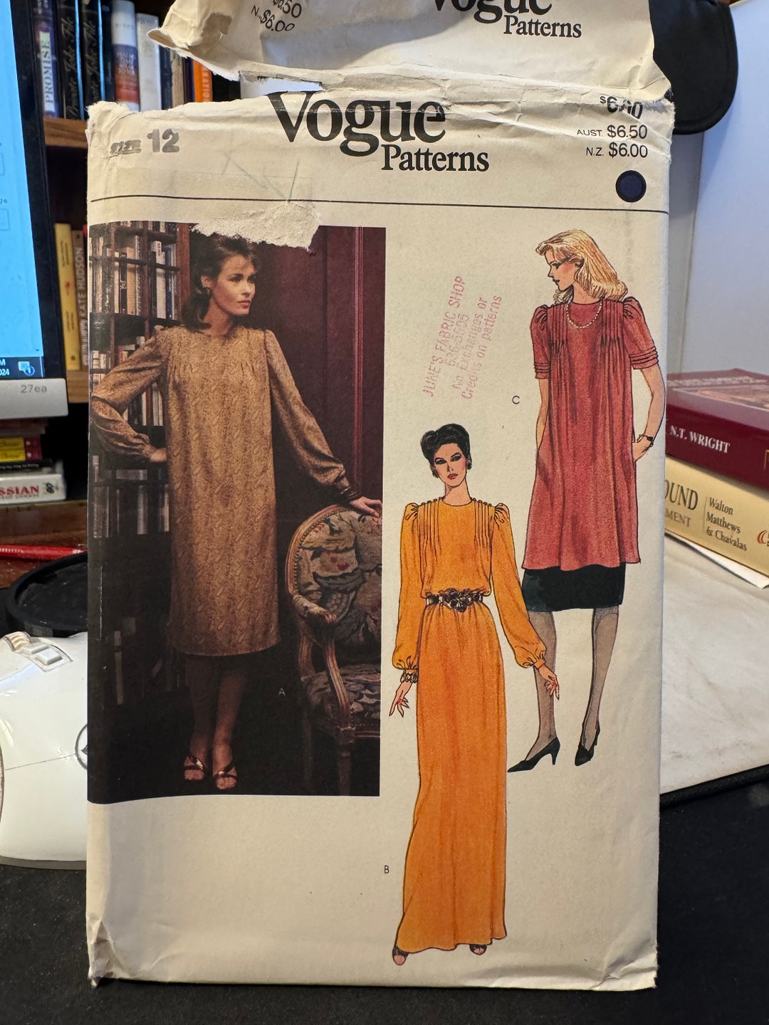 Vogue Patterns 8167 - Misses' Dress, Tunic and Skirt - Size 12 - Uncut ...