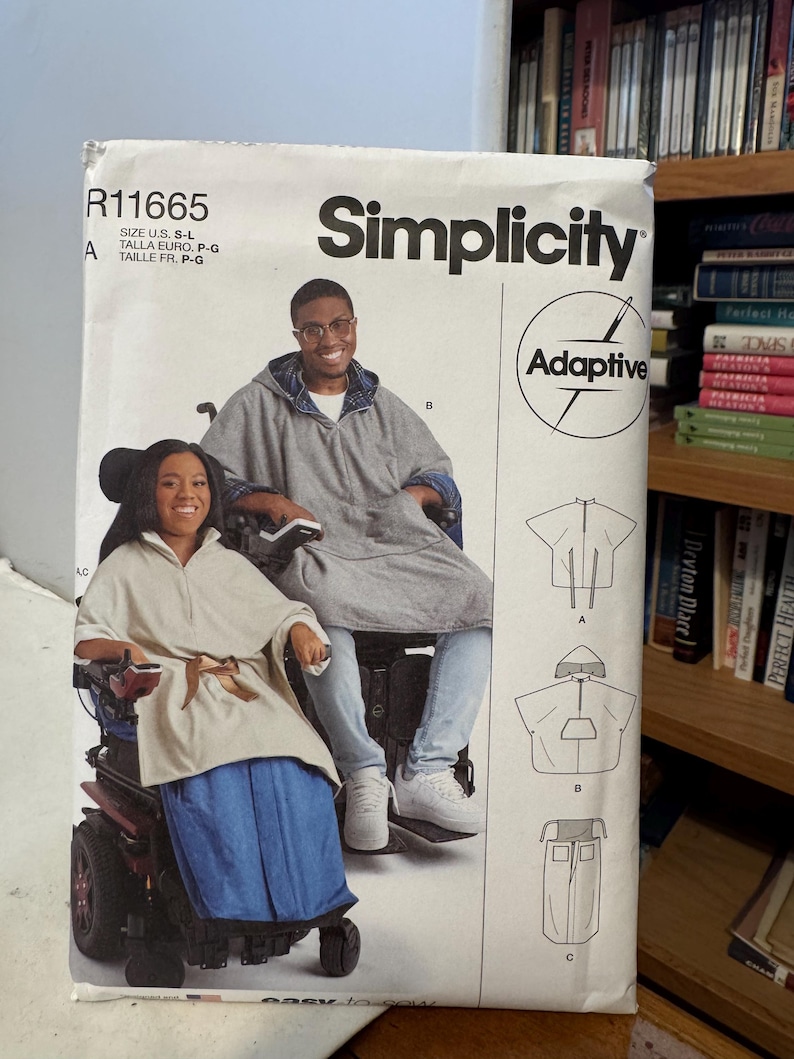 Simplicity Pattern R11665 - Unisex Poncho With Detachable Hood and ...