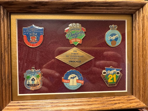 1990 Dodgers' 100th Anniversary Pin Series - Framed - Etsy