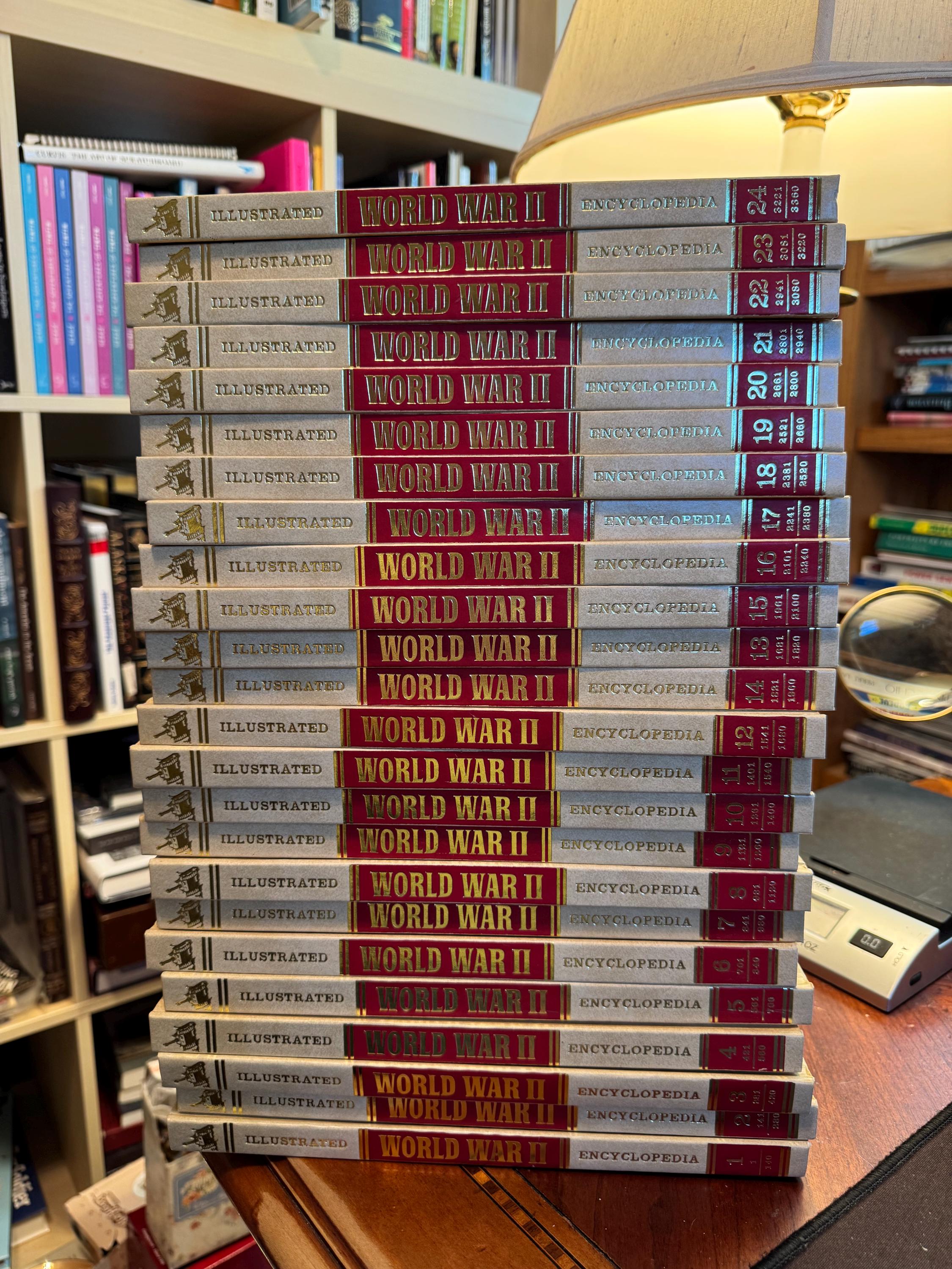 Illustrated World War II Encyclopedia Set (Volumes 1-24 ) 1978