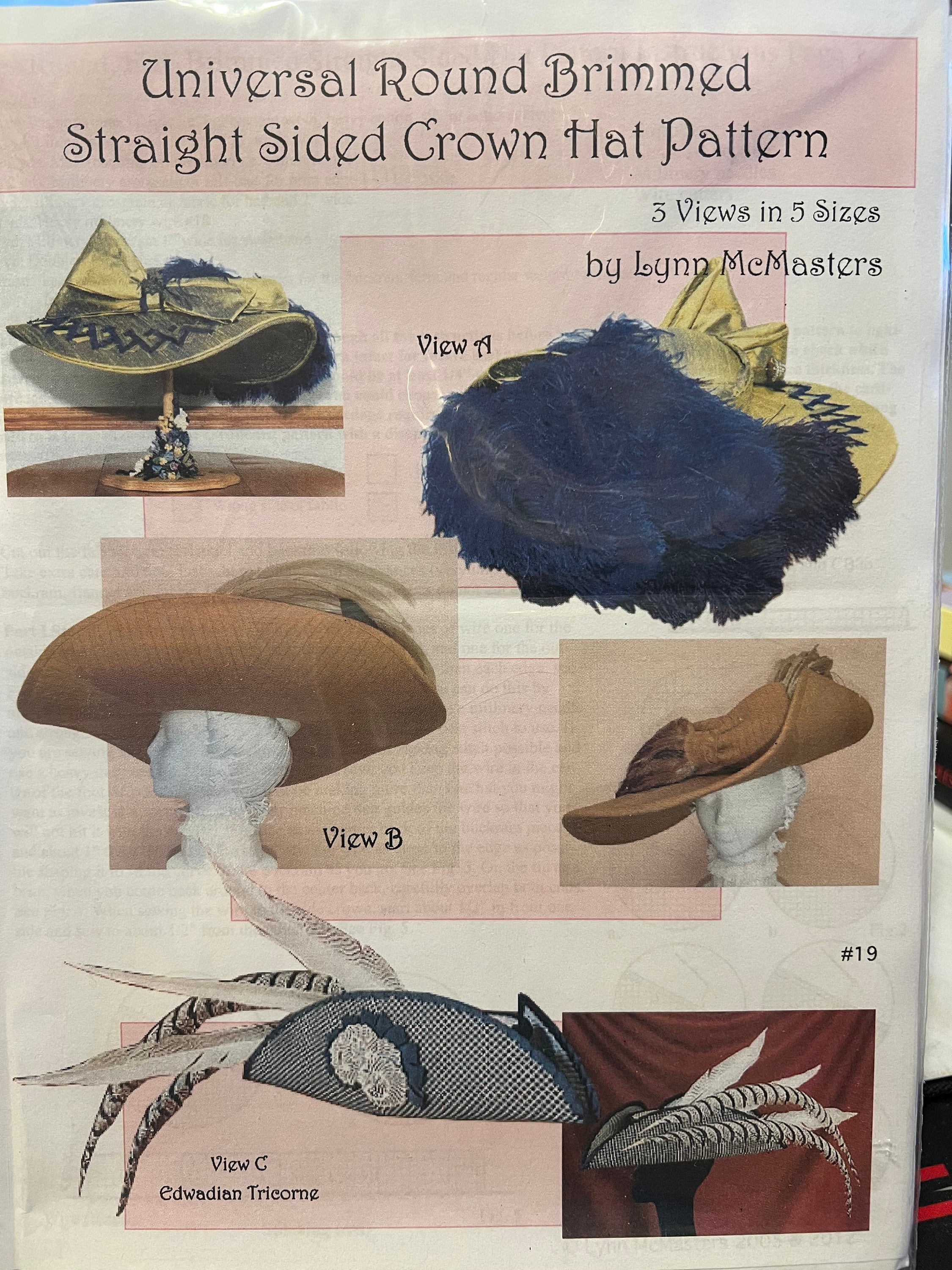 Universal Round Brimmed Straight Sided Crown Hat Pattern - Etsy