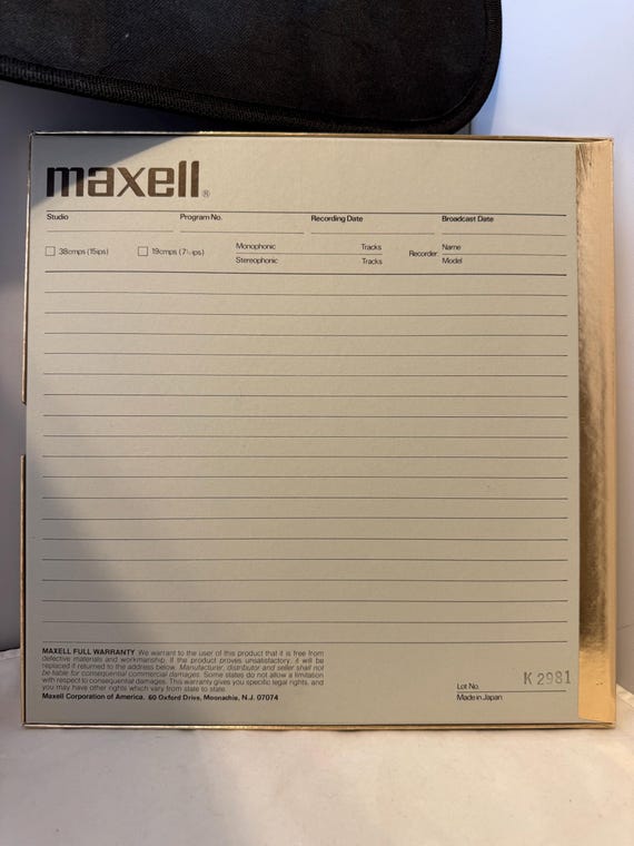 Maxell UD 35-180 Reel to Reel Tape - New - Sound Recording Tape - Etsy