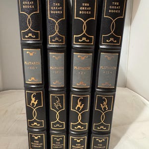 Plutarch The Lives of the Noble Grecians and Romans: In Four Volumes - The Franklin Library