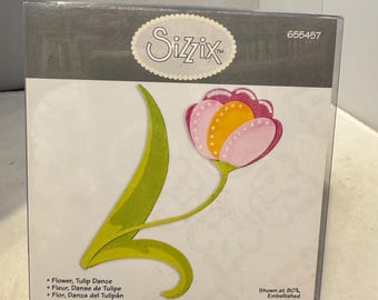 カッティングダイ　チューリップ Sizzix オリジナル ダイカッター 655457 - フラワー、チューリップ