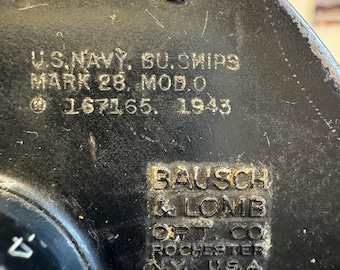 Bausch & Lomb 1943 Navy Binocular With Case
