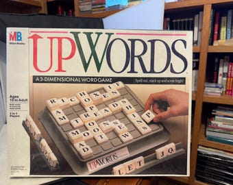 1988 Milton Bradley Upwords 3-dimensionales Brettspiel