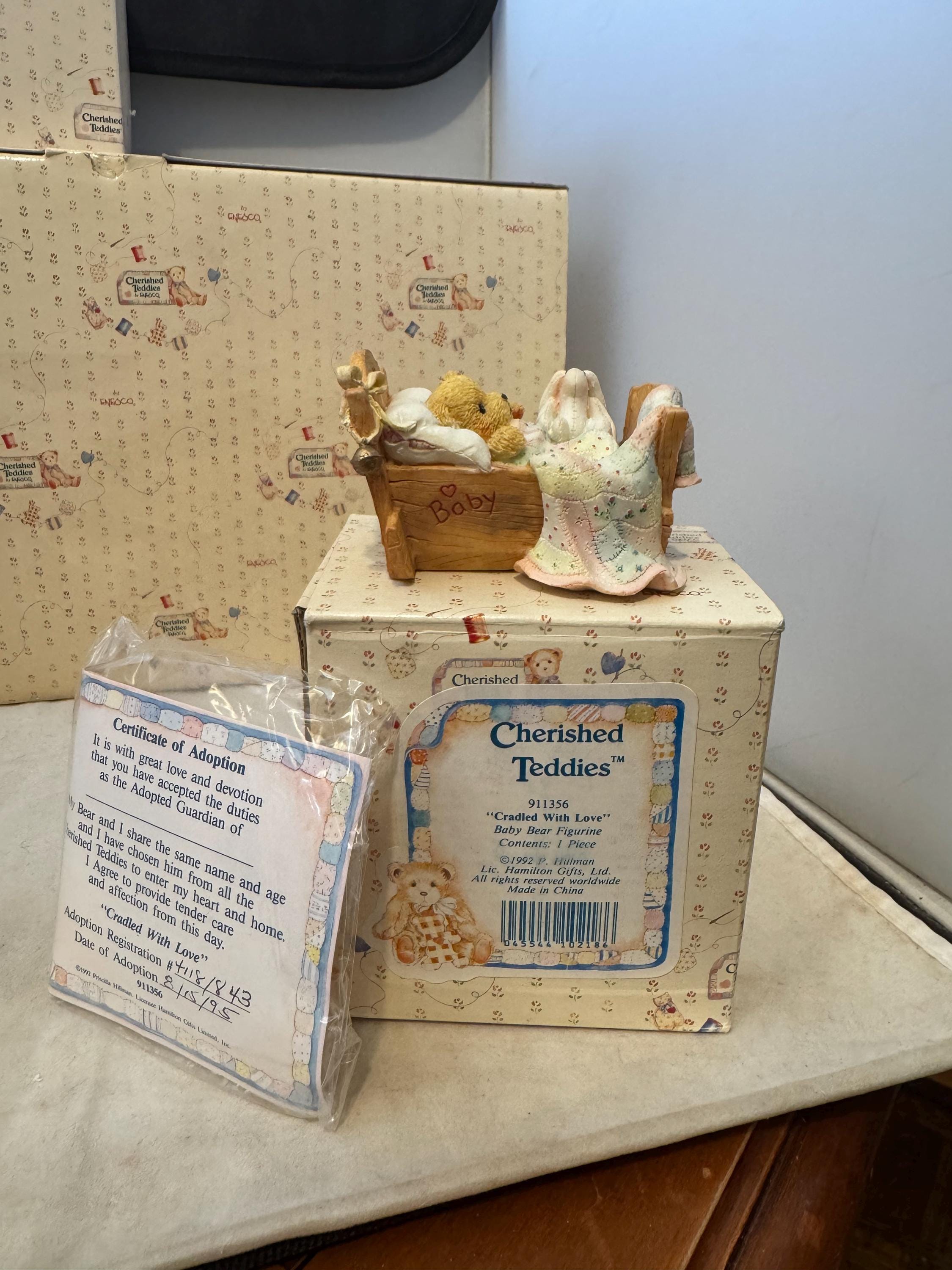 Cherished Teddies 911356 - Baby Bear Figurine - Cradled With Love