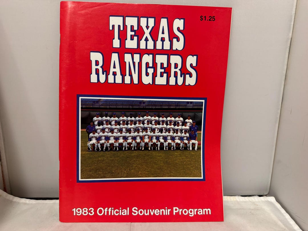 Texas Rescue Rangers Collection Texas Rangers 1983 Official Souvenir Program - Etsy