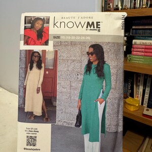 know me - Beaute J'Adore - Misses Strickkleid in Zwei Längen und gewebter Hose - Größe Y5 (18-20-22-24-26)