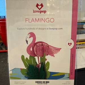 Flamingo - Lovepop 3D Greeting Card Pop-Up - Nuovo