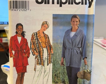 Vintage 90s SIMPLICITY 7797 Pleated Skirt Dress Pattern - Size P 12,14,16 - Uncut
