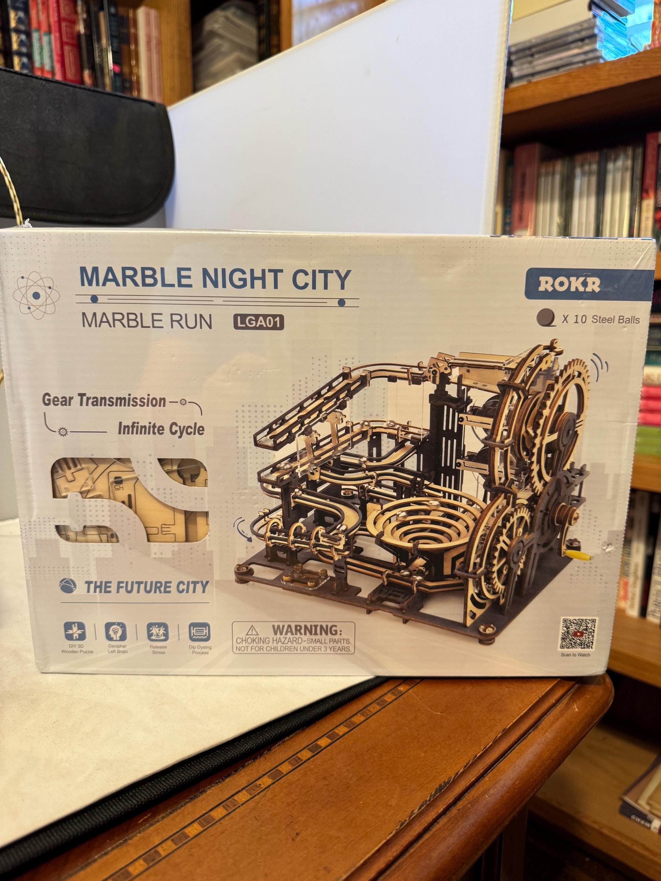ROKR 3D マーブル ナイトシティ LGA01 - 大人向け木製パズル 組み立て