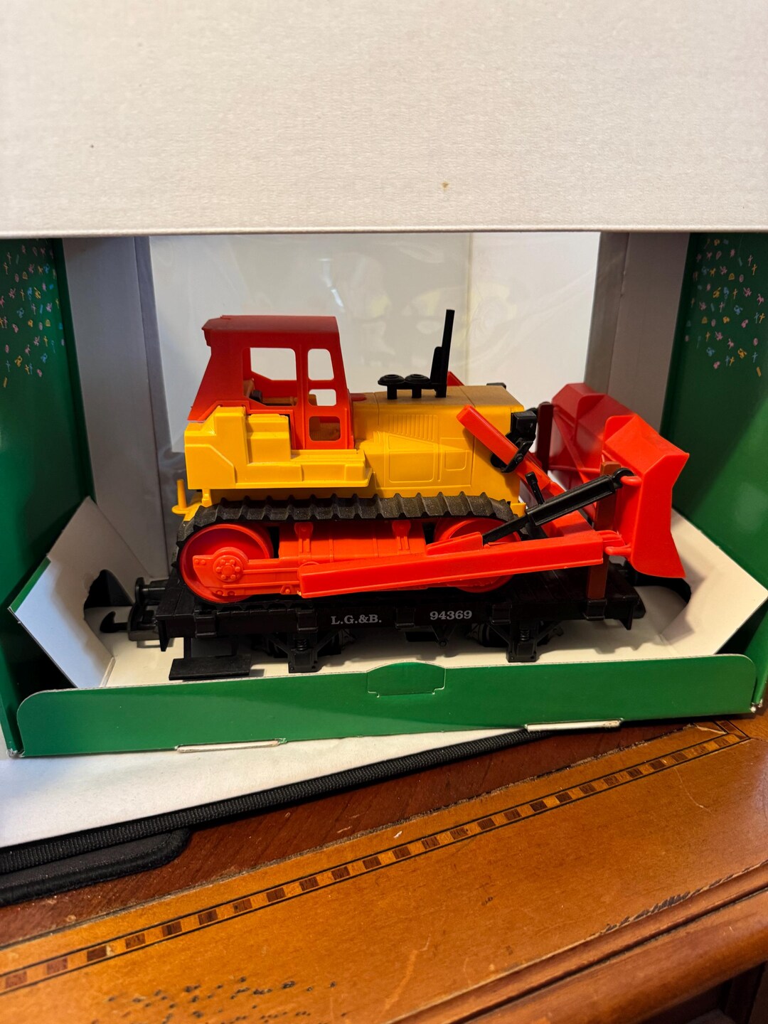 Toy Train System Lehman Toy Train System - Flat Car With Bulldozer - 94369 / Used - Etsy