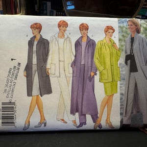 Butterick Pattern 6213 Size 20-22-24 - Misses' Jacket, Duster, Top, Skirt & Pants - Uncut